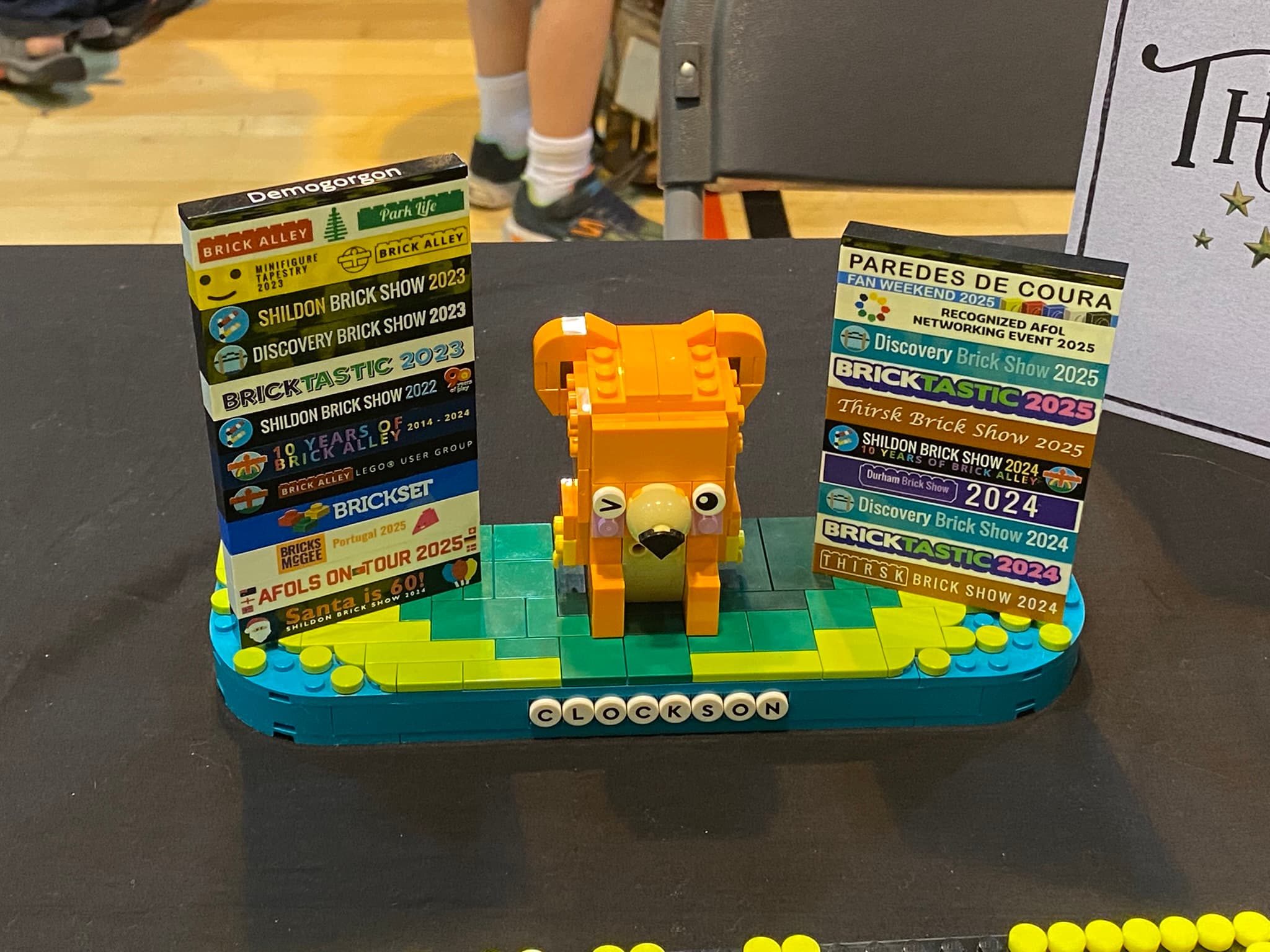 Clockson's Brickstack on display at Darlington Brick Show 2025