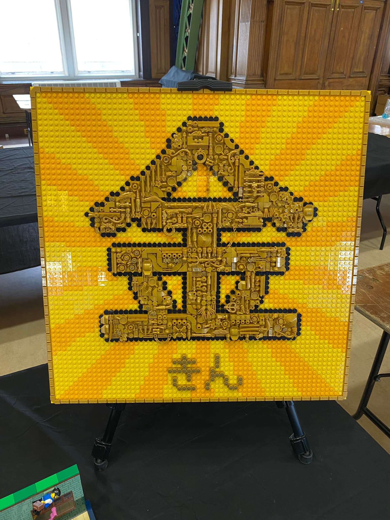 Clockson's LEGO® mosaic, Gold!, on display at the Discovery Brick Show 2025